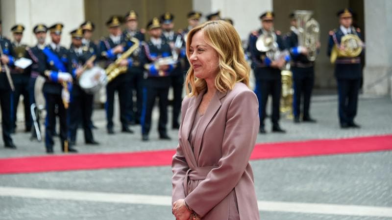 Roma, 17 maggio: la premier Giorgia Meloni a palazzo Chigi