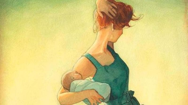 Illustrazione di Quentin Gréban da "Mamma" di Hélène Delforge