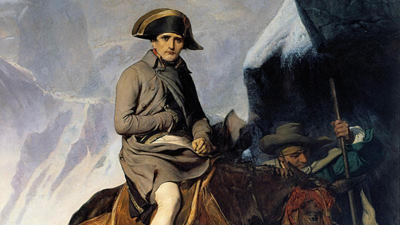 Paul Delaroche, Napoleone attraversa le Alpi a dorso di mulo
