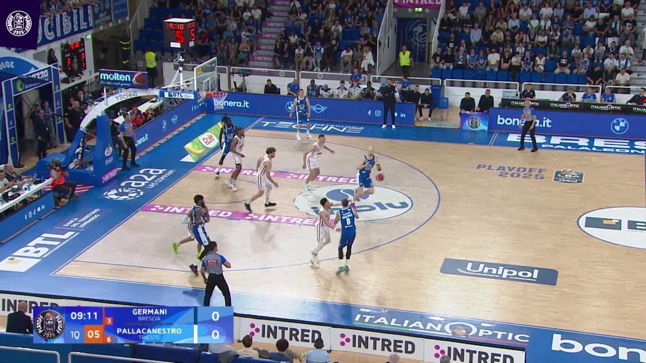 Basket serie A, gli highlights di Brescia vs Trieste