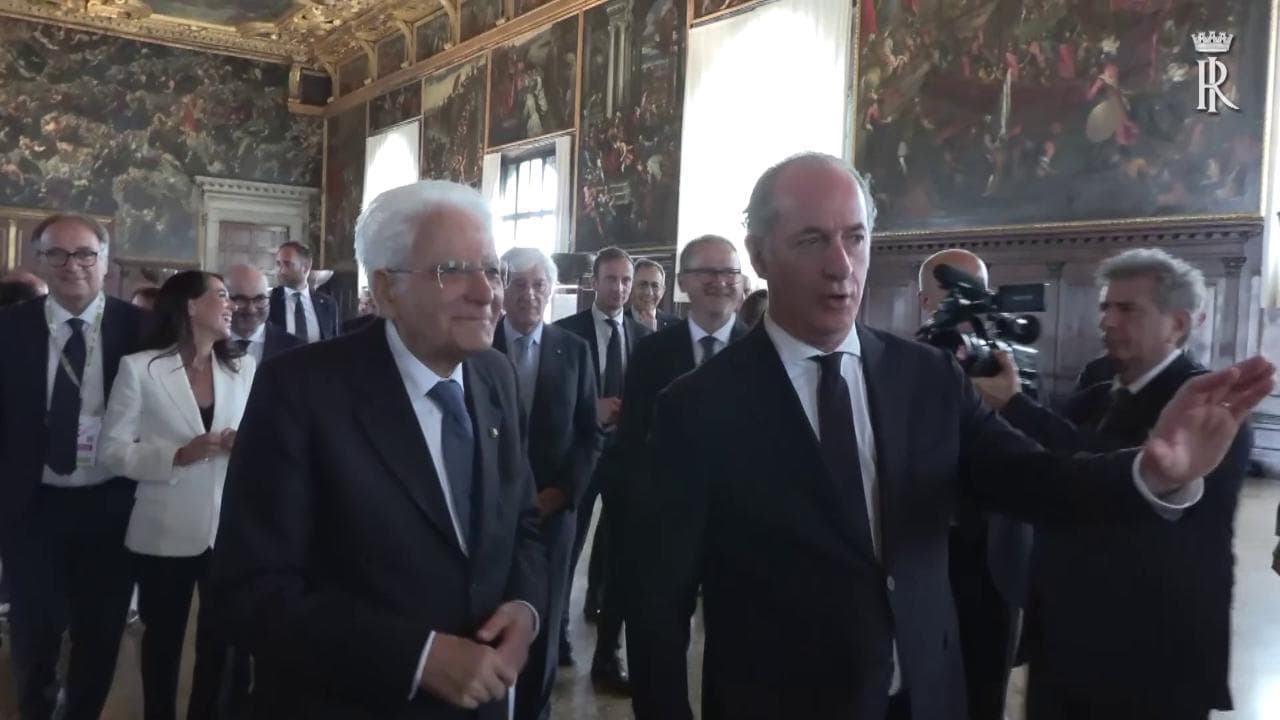 Venezia, Mattarella visita la Basilica di San Marco dopo il Festival delle Regioni