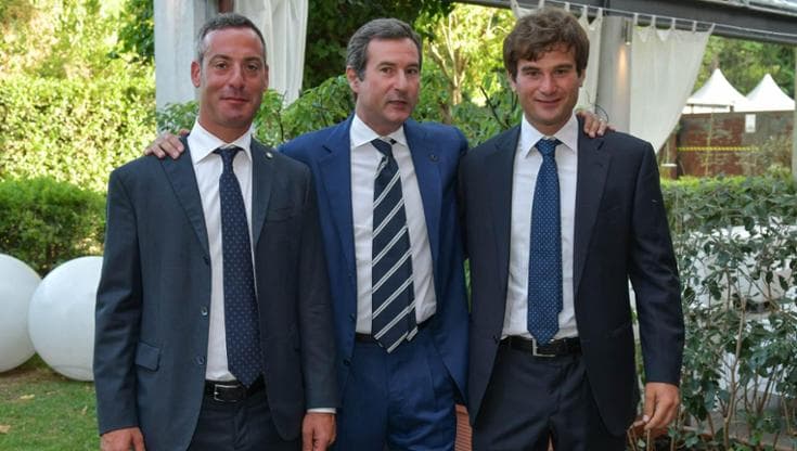 Il vertice della Sir-La Farnesina. Da sinistra, Luca Mariani, Pierluca Impronta, Andrea Marini Agostini, direttore tecnico del circolo