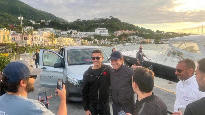 Antonio Conte con alcuni tifosi del Napoli