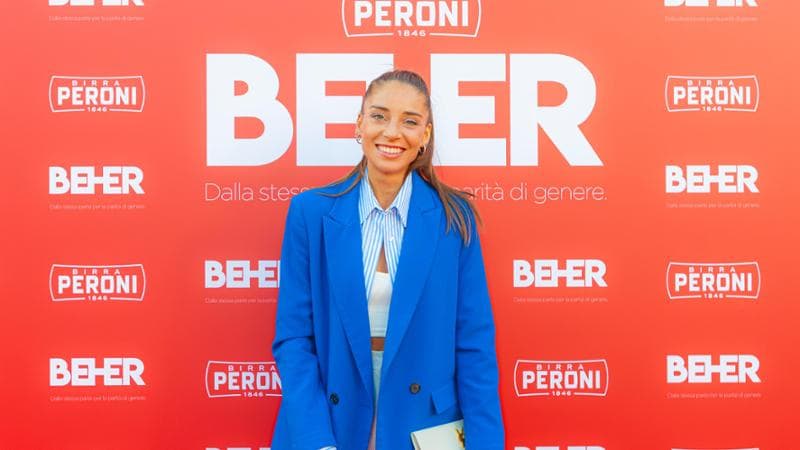 Eleonora Goldoni, calciatrice della Nazionale ospite al lancio del progetto BeHer