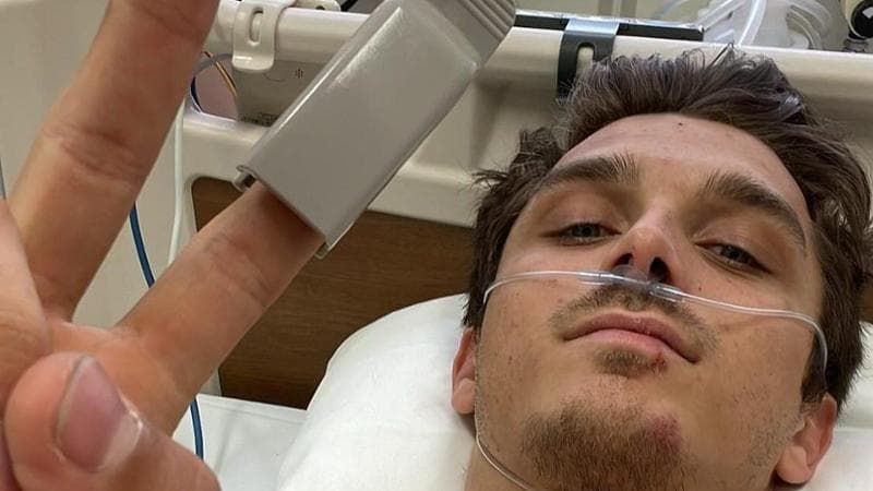 Luca Marini in ospedale (Instagram lucamarini10)