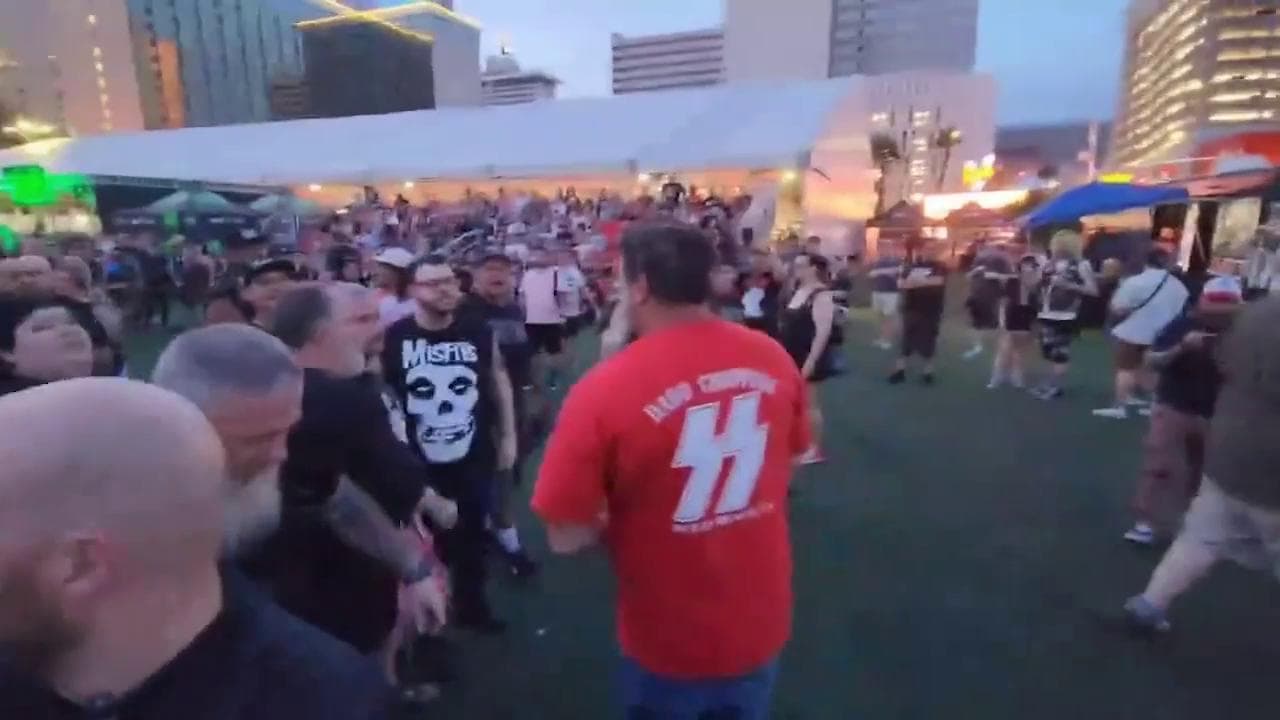 Usa, indossa maglietta con il logo delle SS al festival punk: il pubblico lo caccia via