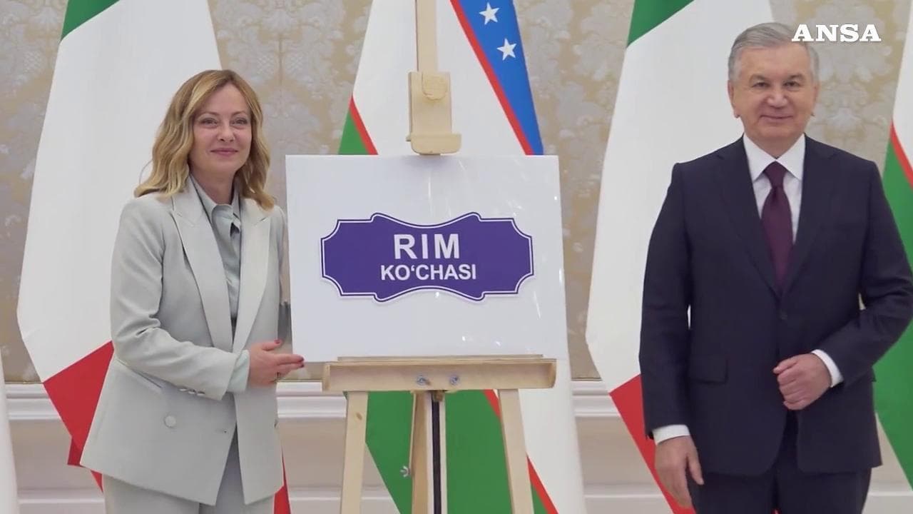 Omaggio a Giorgia Meloni in Uzbekistan: a Samarcanda nasce "Via di Roma"