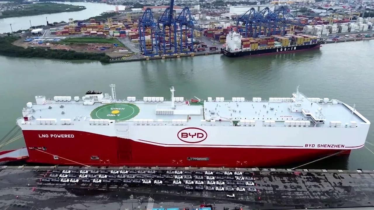 La supernave di Byd è arrivata in Brasile: scaricate oltre 7mila auto elettriche e ibride cinesi
