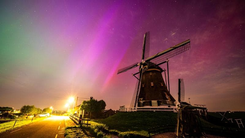 Aurora boreale in Olanda