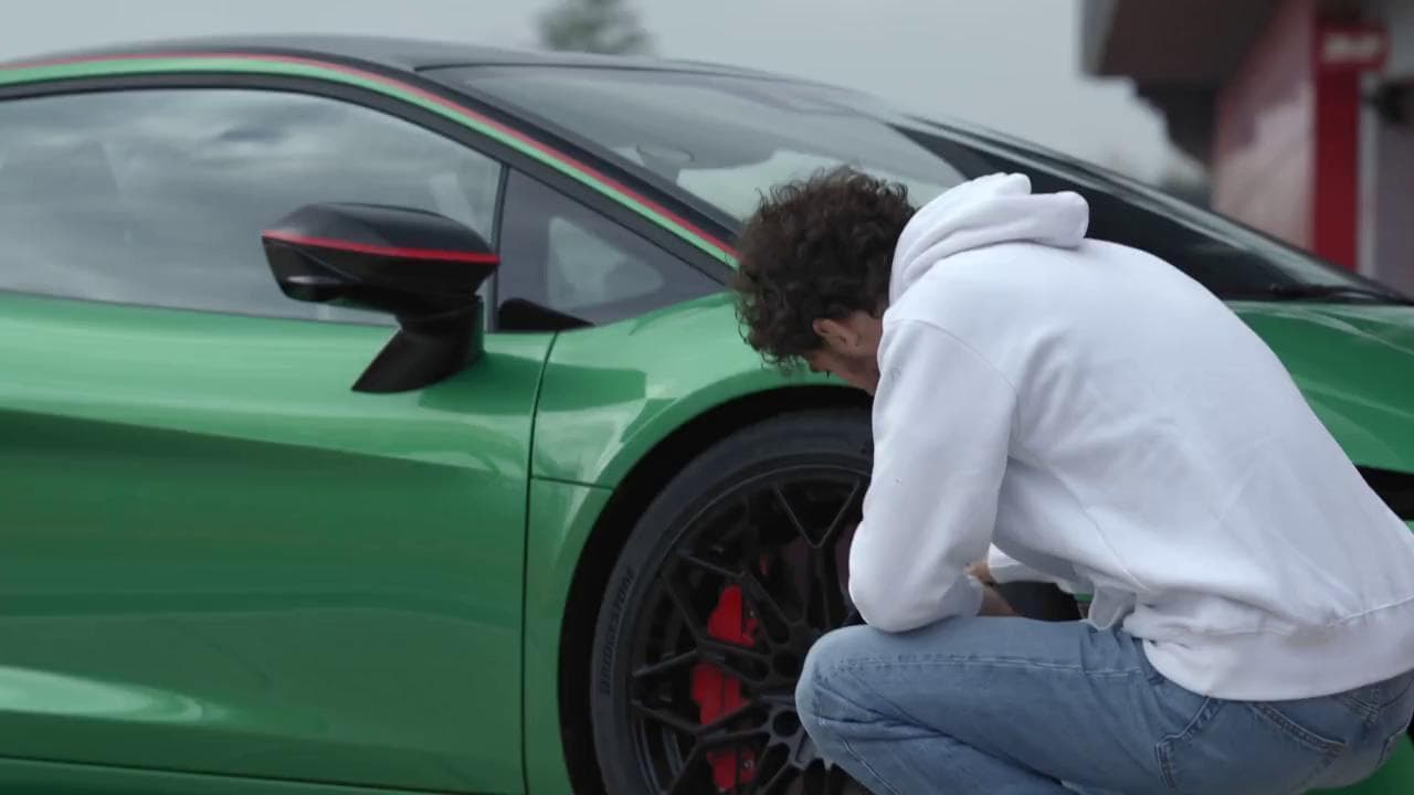 Lamborghini Temerario in pista con Bagnaia