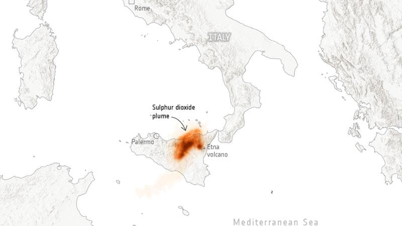 La nube di anidride solforosa
