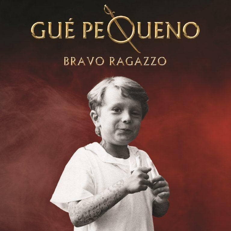 Il secondo disco (2013) di Guè con una foto del rapper da bambino