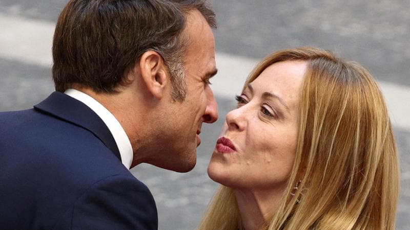 Emmanuel Macron e Giorgia Meloni