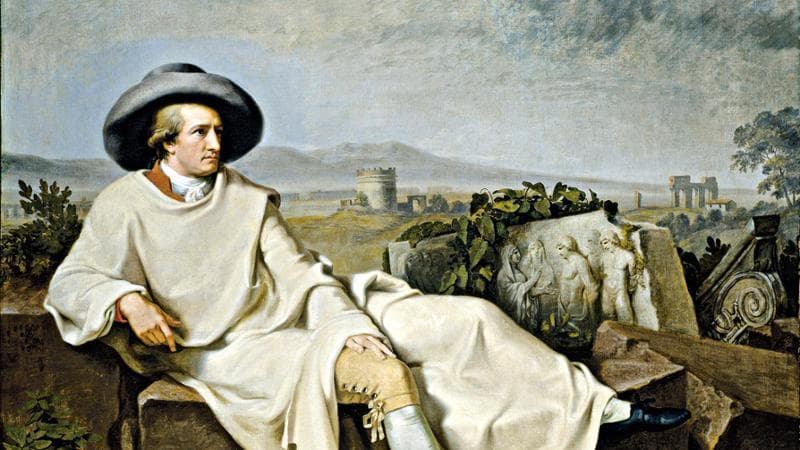 Goethe in the Campagna, 1787. Found in the collection of the Städtische Galerie im Städelschen Kunstinstitut, Frankfurt am Main. (Photo by Fine Art Images/Heritage Images/Getty Images)