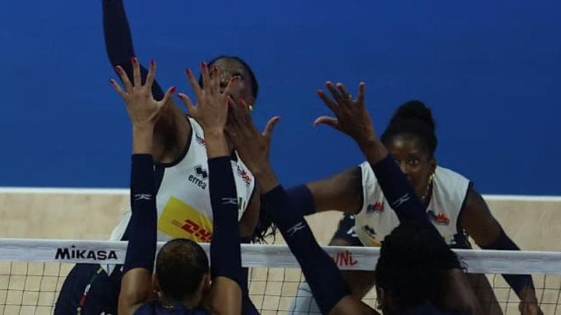 Paola Egonu nella partita con gli Usa (foto volleyball world)