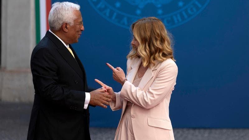 Il presidente del consiglio Giorgia Meloni incontra il presidente del parlamento Europeo Antonio Costa
