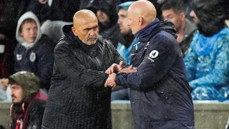 Luciano Spalletti con il ct norvegese Solbakken