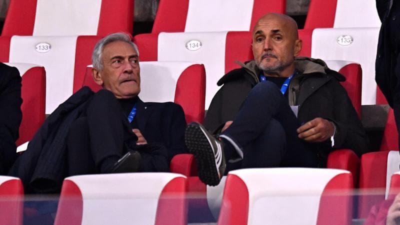 Il presidente della Figc Gravina e il ct Spalletti
