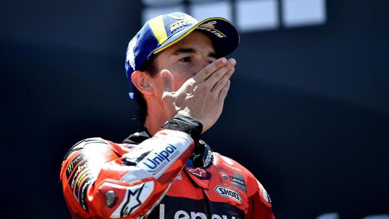 Marc Marquez sul podio