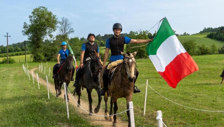 The Italy team. In order: Giorgio and Carlo Antonelli, Silvia Fagioli. Credit: Fabio Grego