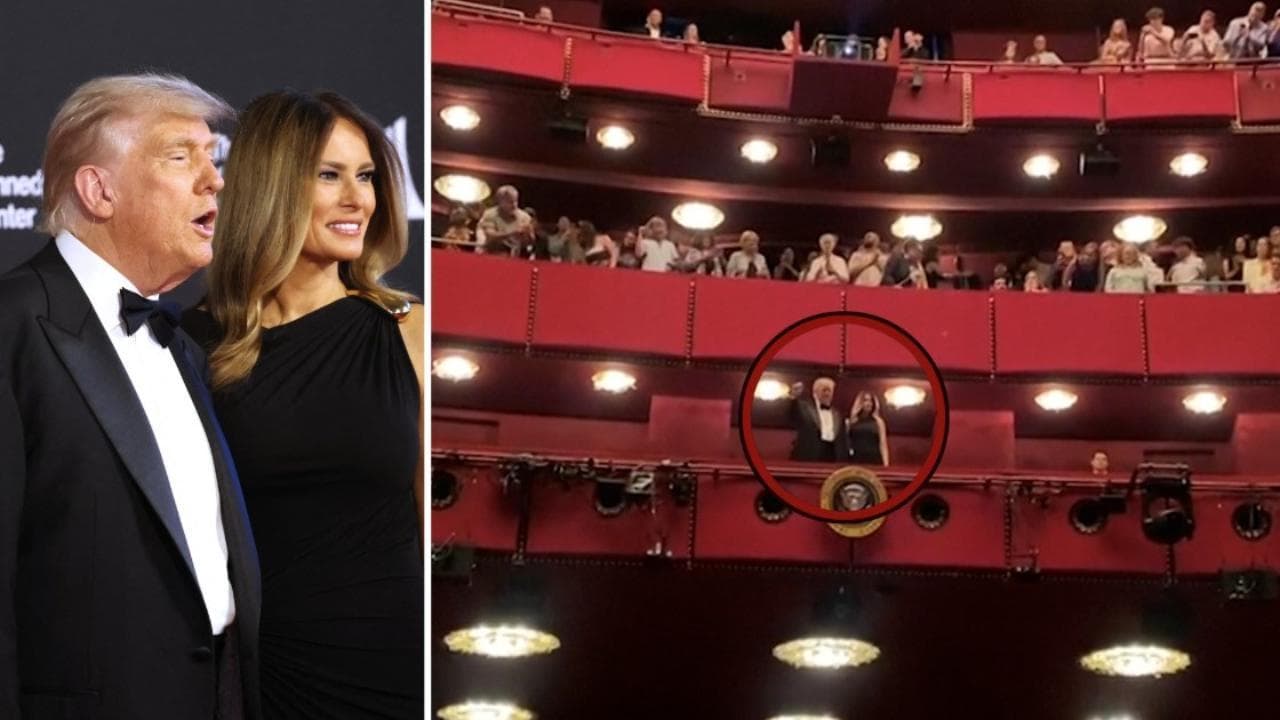 Trump a teatro con Melania tra fischi, applausi e cori "Usa, Usa'"