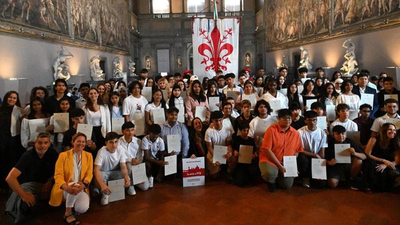Firenze, 12 giugno: cerimonia di conferimento della cittadinanza onoraria ius scholae a palazzo Vecchio