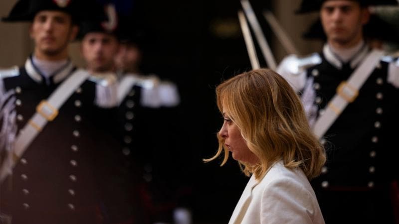 Roma, 12 giugno: la premier Giorgia Meloni a palazzo Chigi