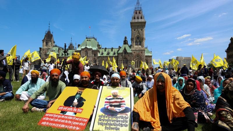 Proteste della comunità Sikh canadese al G7
