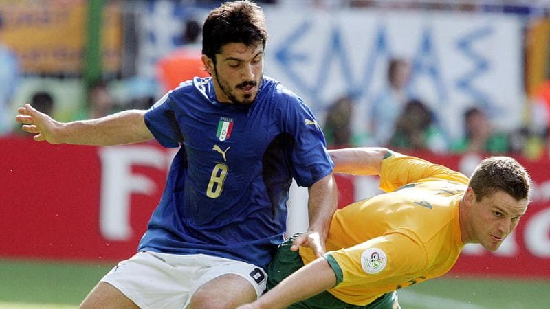 Gattuso al Mondiale 2006 contro l'Australia