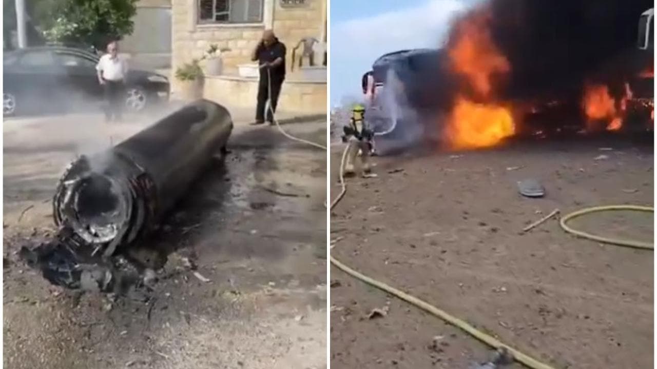 Israele, attacchi iraniani colpiscono Herzliya vicino Tel Aviv: i resti di un missile in strada