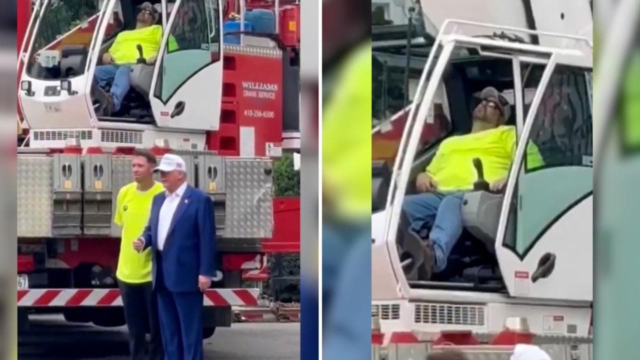 Stati Uniti: Trump inaugura alla Casa Bianca un nuovo pennone, l'operaio sulla gru si addormenta
