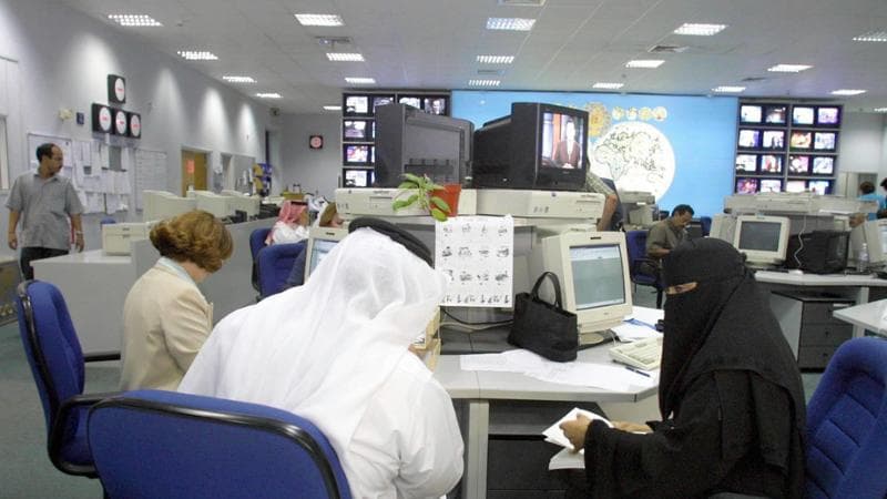Uno studio tv nel Qatar
