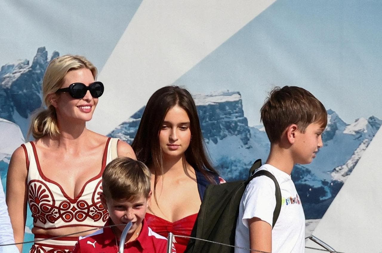 Ivanka Trump con i figli all'arrivo a Venezia