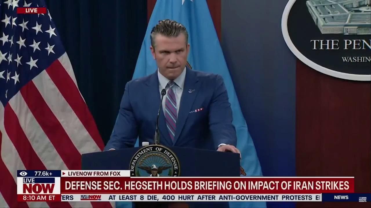 Attacco all'Iran, l'ira di Hegseth contro i giornalisti: "È nel vostro dna tifare contro Trump"