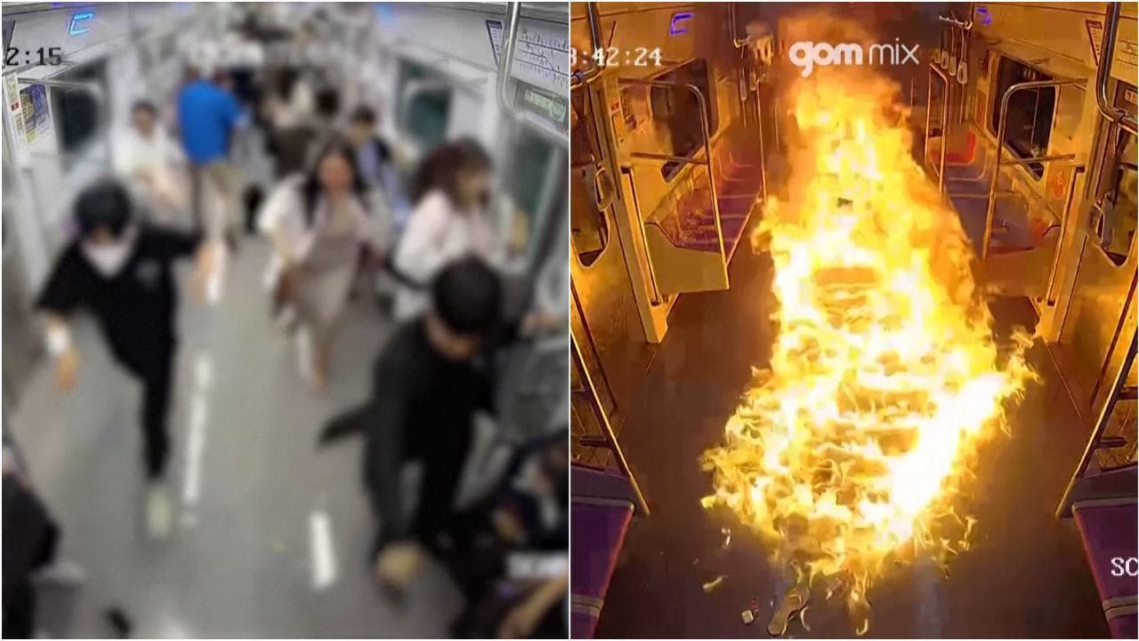 Seul, appicca il fuoco nel vagone affollato della metropolitana: la fuga disperata dei passeggeri