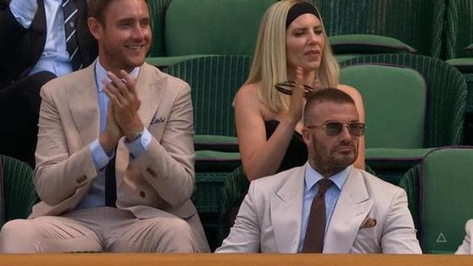 La reazione di David Beckham a un colpo vincente di Fabio Fognini