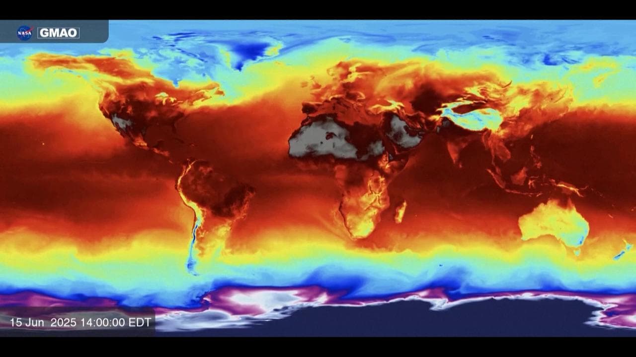 Caldo record: nell'animazione della Nasa i 15 giorni da incubo in Europa e nel mondo