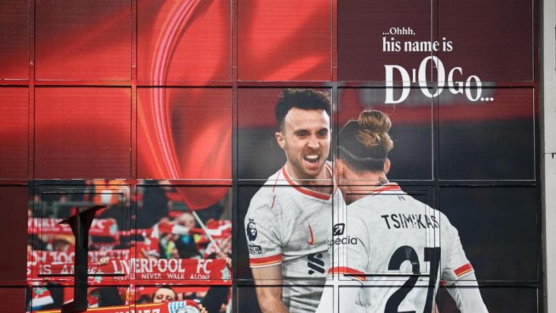 L'immagine di Diogo Jota a Anfield