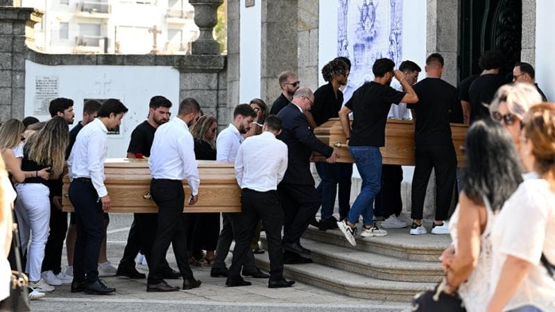 I funerali di Diogo Jota e André Silva
