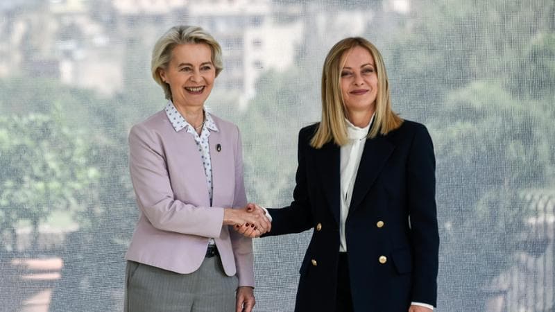URSULA VON DER LEYEN PRESIDENTE COMMISSIONE EUROPEA, LA PRESIDENTE DEL CONSIGLIO GIORGIA MELONI