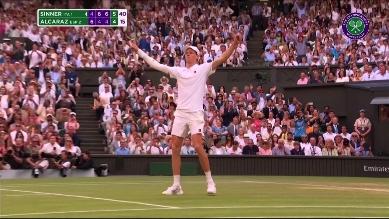 Wimbledon, Sinner-Alcaraz: in 2 minuti i colpi più belli di Jannik fino al servizio per la vittoria
