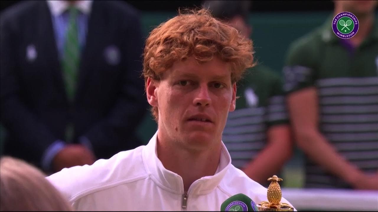 Wimbledon, il discorso di Sinner: "Sconfitta dura a Parigi, sono qui perché ho capito i miei errori"