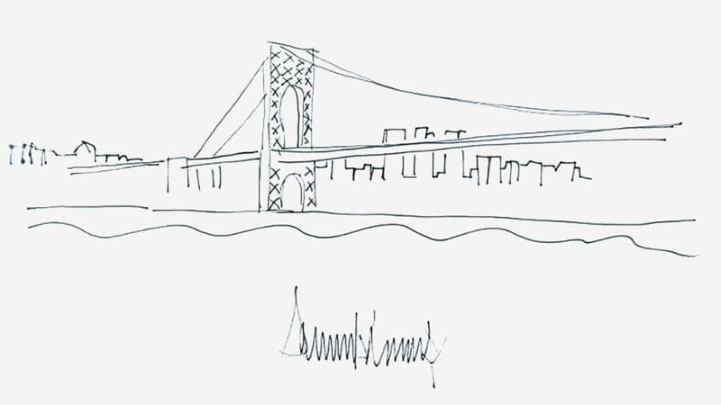 Uno dei disegni realizzati da&nbsp;Donald Trump
