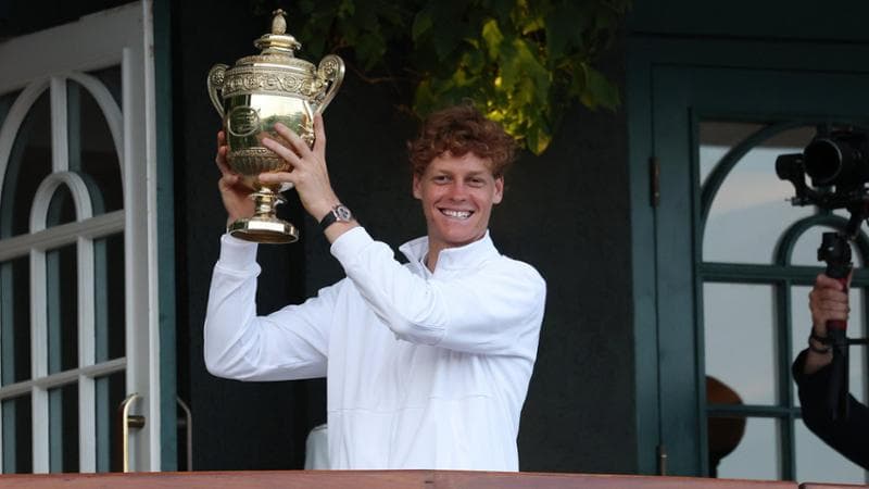 Jannik Sinner, vincitore a Wimbledon