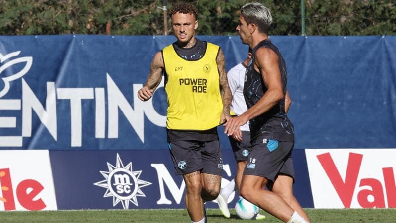 Noa Lang in allenamento