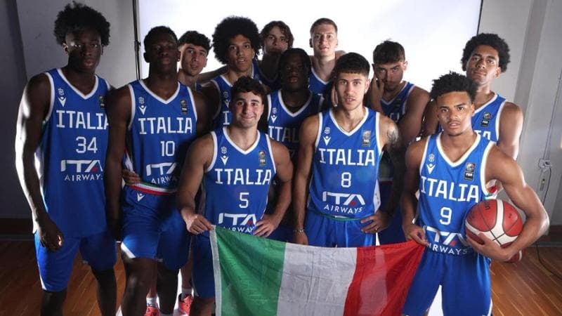 I giocatori italiani campioni d'Europa under 20 di basket