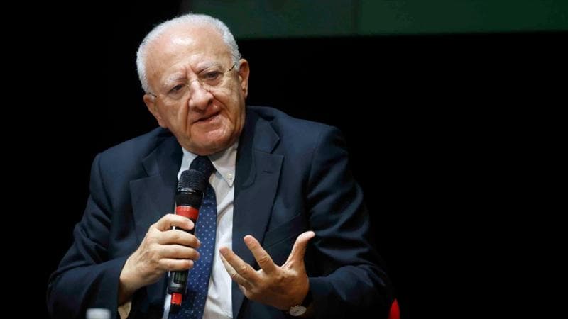 Il presidente della Campania Vincenzo De Luca