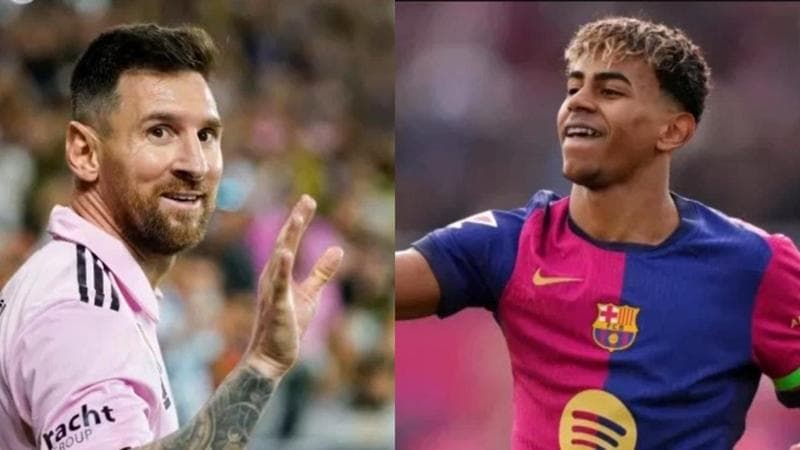 Leo Messi e Lamine Yamal