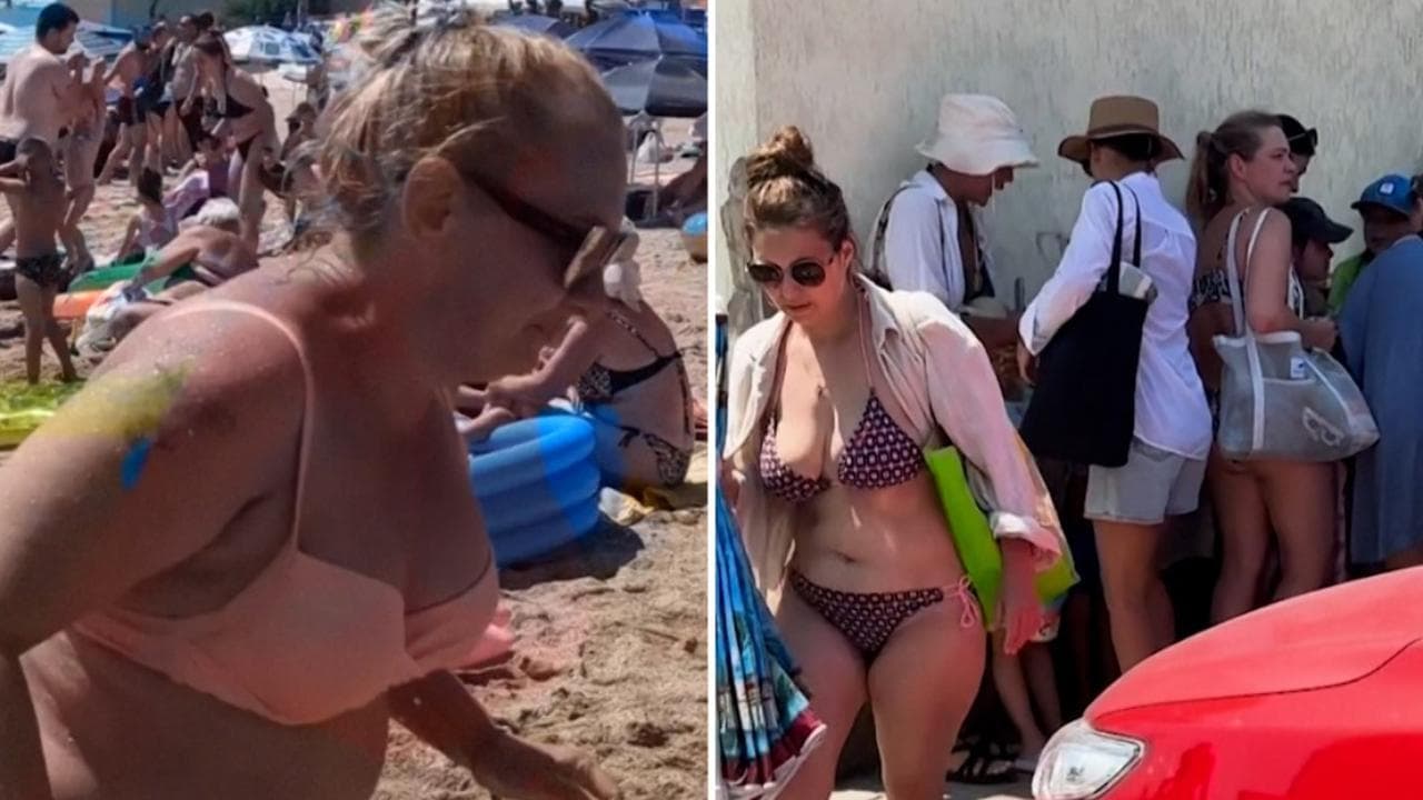 Odessa, attacco di droni russi: le esplosioni mettono in fuga i bagnanti in spiaggia