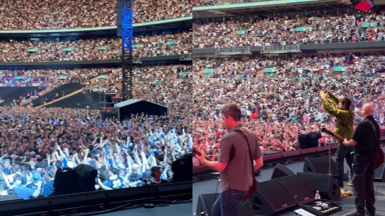 Gli Oasis a Wembley: il pubblico si scatena sulle note di "Cigarettes & Alcohol"